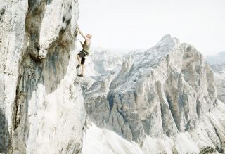 Climbing in the dolomites